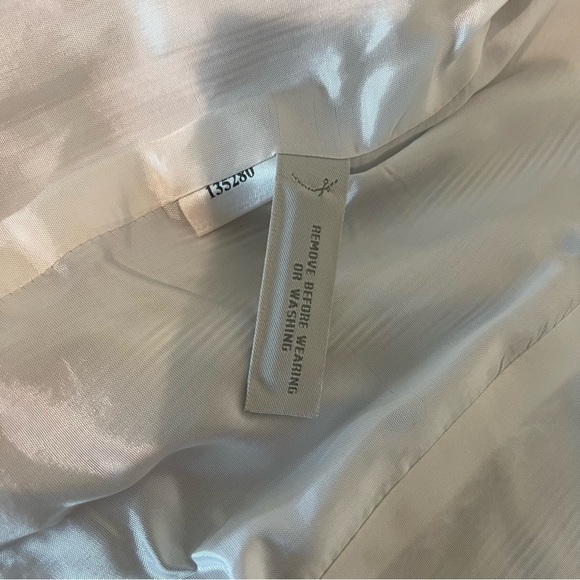 LOFT Long Sleeve Three Button Cotton Fully Lined Blazer Blue White Tan Size 6 - Picture 13 of 15